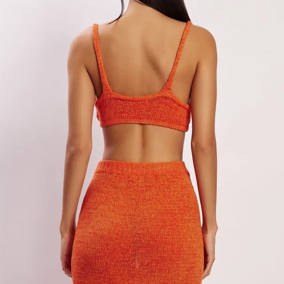 Meshki: Mary Knit Bralette- Tangerine - Picture 2 of 2